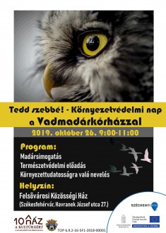 Tedd szebbé - madársimogatás szombaton délelőtt a Felsővárosi Közösségi Házban